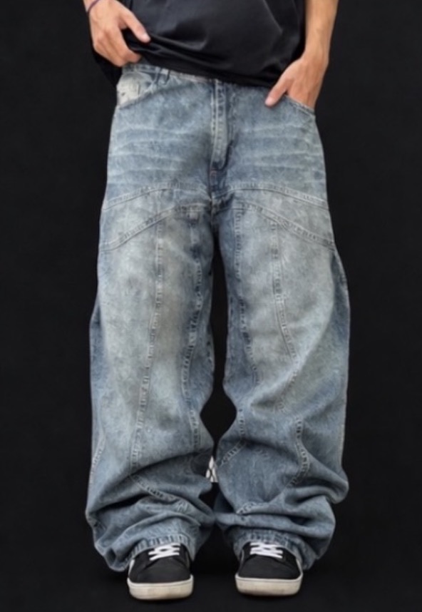 Pantalón Baggy Acid Wash Paneles