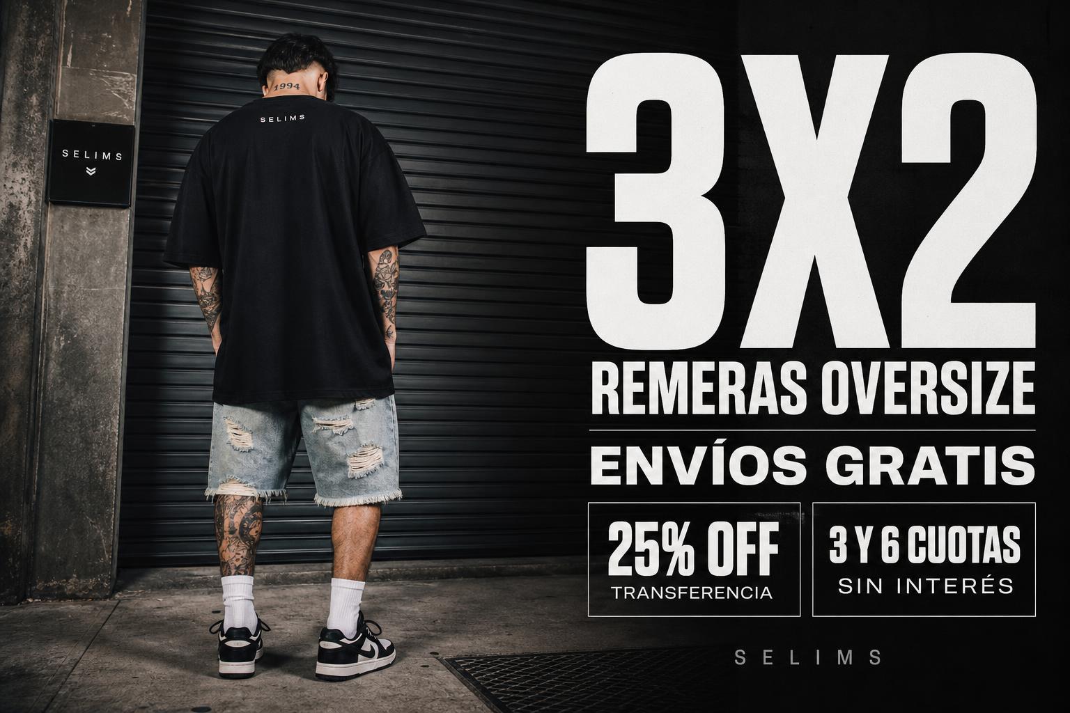 3x2 Remeras Oversize — SELIMS